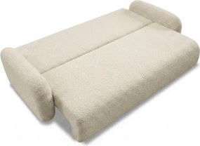 Sofa VIDI Rozkładana Dwuosobowa Beżowa Boucle Japandi