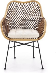Rattanowe krzesło na metalowych nogach K336