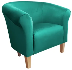 Fotel DRAWA 1 VELVET morski ATOS