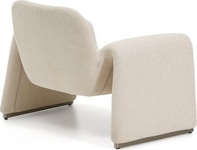 Beżowy fotel z tkaniny szenilowej Melvia – Kave Home