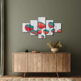 Obraz - Maki - nafta (125x70 cm)