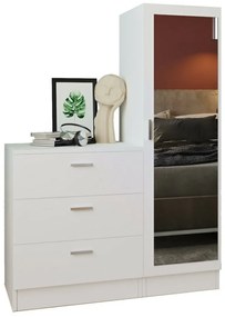 Komoda z lustrem Coco White