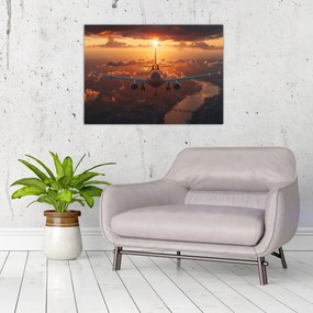 Obraz na szkle - Samolot transportowy (70x50 cm)