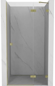 Mexen Lunar drzwi prysznicowe uchylne prawe 70 cm, transparent, złote szczotkowane - 834-070-000-55-00-P