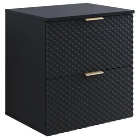 Szafka pod umywalkę nablatową LAURA 2S 60cm czarna mat HELVETIA