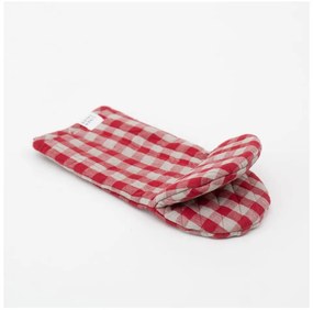 Lniana rękawica kuchenna Red Gingham – Linen Tales