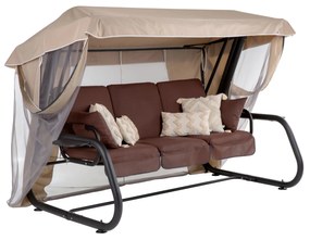 Huśtawka ogrodowa z moskitierą Venezia Lux Black Edition H047-04PB PATIO