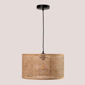 Lampa Sufitowa Wisząca Z Rattanu Serri Natural - Sklum