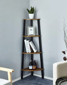 Stojący regał narożny Salto 34 w stylu industrialnym