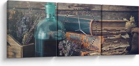 Obraz - Stolik aptekarki (z zegarem) (90x30 cm)