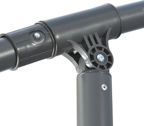 Outsunny Parasol przeciwsłoneczny Parasol ogrodowy, z stojakiem krzyżowym, odporny na warunki atmosferyczne, 292 cm x 292 cm x 247 cm, Szary