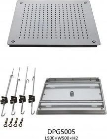 Deszczownica sufitowa XXL ze stali nierdzewnej DPG5005