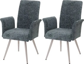 Krzesło do jadalni MCW-G55 (zestaw 2 sztuk), niebiesko-zielony