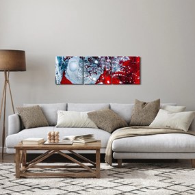 Abstrakcyjny obraz (z zegarem) (90x30 cm)