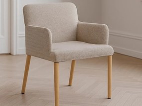 2x Krzesło Comforta tapicerowane z podłokietnikami, Beige 60