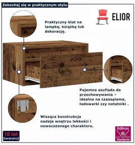 Szafka nocna stare drewno S7-P19