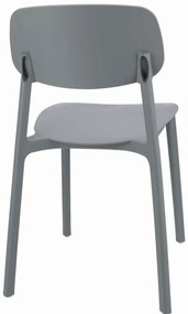 Szare minimalistyczne krzesło do ogrodu - Armand