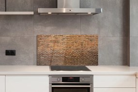 Szkło do Kuchni na Ścianę Czerwony Mur Loftowy