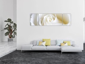 Obraz białej róży (170x50 cm)