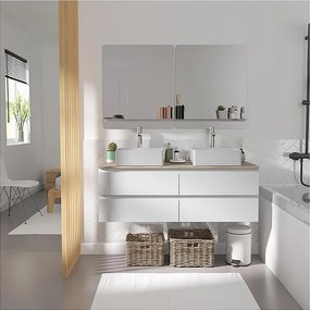 Sorrento 120cm podwójna szafka pod umywalkę + bateria + lustro