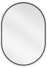 Mexen Loft lustro łazienkowe owalne 70 x 50 cm, rama czarna - 9851-070-050-000-70