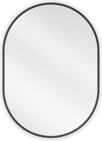 Mexen Loft lustro łazienkowe owalne 70 x 50 cm, rama czarna - 9851-070-050-000-70