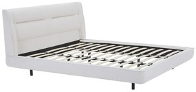 Łóżko 180 x 200 cm - Tkanina z bukli - Beżowy - ISYDE