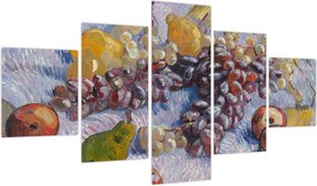 Obraz - Vincent van Gogh, Grapes, Lemons, Pears, and Apples, reprodukcje (125x70 cm)