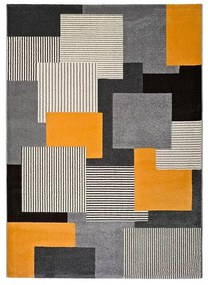 Szaro-pomarańczowy dywan Universal Leo Square, 160x230 cm