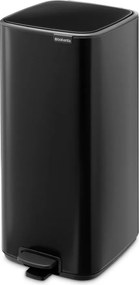 Stalowy kosz na śmieci z pedałem w kolorze matowej czerni 30 l Bo – Brabantia