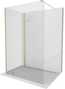 Mexen Kioto ścianka prysznicowa Walk-in 130 x 80 cm, transparent, złota szczotkowana - 800-130-212-55-00-080