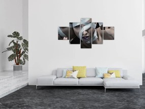 Obraz kobiety ze wstążką (125x70 cm)