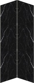 Zestaw 2 paneli ściennych aluminiowych pod prysznic z efektem marmuru z profilami - 2 x szer. 90 x wys. 210 cm - ENEKO