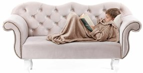 Decoking Koc z rękawami Lazy Kids beżowy, 90 x 105 cm