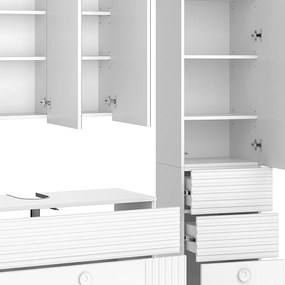 Zestaw mebli łazienkowych biały 100x37x72 sola