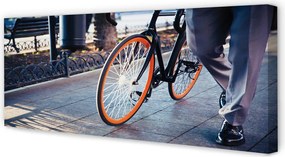 Obraz drukowany na płótnie Miejska Przejażdżka Rowerem