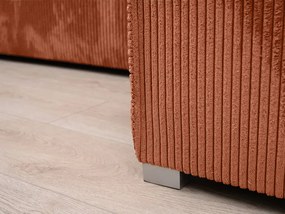Rozkładana narożna sofa SMART COSARO terakotowa, dwustronna + 2 poduszki GRATIS