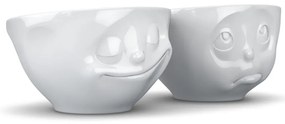 Komplet 2 białych porcelanowych szczęśliwych miseczek 58products, 200 ml
