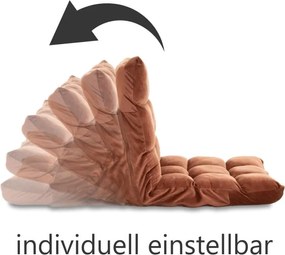 Składane krzesło podłogowe, 60 x 52 x 53 cm, brązowe