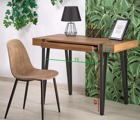 Nowoczesne biurko z szufladą w stylu industrialnym B39