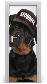 Naklejka samoprzylepna na drzwi Rottweiler