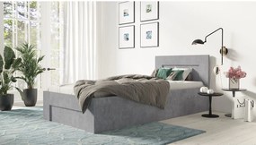 Łóżko 100cm x 200cm Otwierane z boku | BETON | Pojemnik + Stelaż