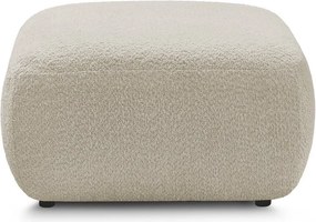 Beżowy podnóżek z materiału bouclé Montaigne – Bobochic Paris