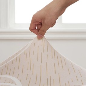 4Home Pokrowiec elastyczny na krzesło Abstract beżowy, 45-50 cm, zestaw 2 szt.