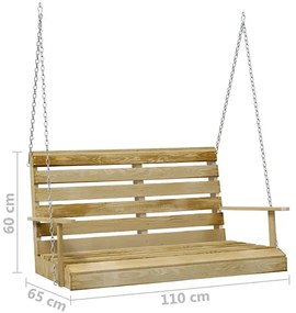 Huśtawka ogrodowa z drewna sosnowego H1-A08