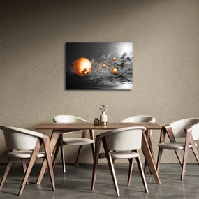 Obraz pomarańczowych abstrakcyjnych kul (70x50 cm)