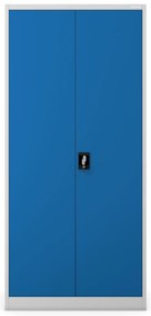 Szafa na dokumenty biurowa metalowa szaro-niebieska: JAN H, 900 x 1950 x 400 mm