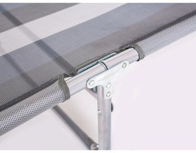 Happy Green Leżak plażowy Athina szary, 190 x 58 x 27 cm