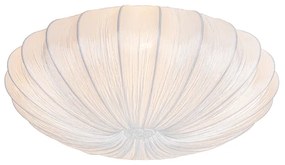 Designerska lampa sufitowa biała jedwab 60 cm 5-świateł - PluDesignerski Oswietlenie wewnetrzne