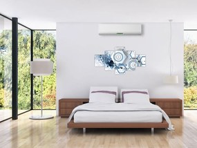 Obraz - Abstrakcja geometryczna (125x70 cm)